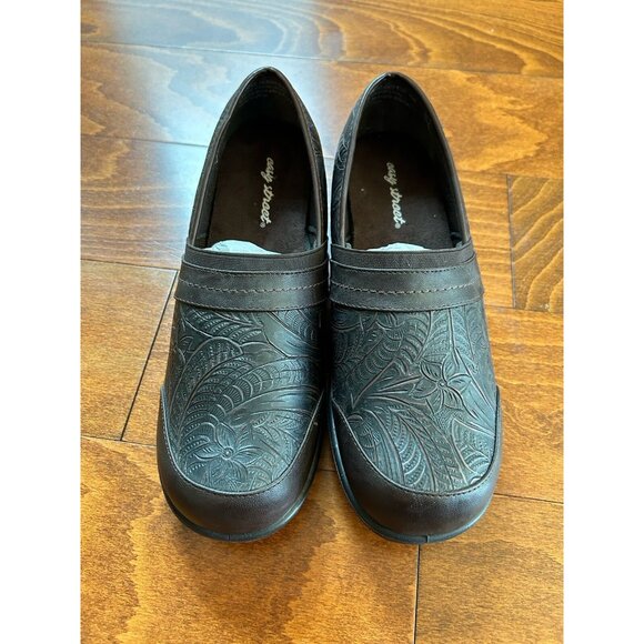 Easy Street Women's Origin, Brown Clog Tool Floral Design NEW 9.5 M Slip On - Picture 3 of 7